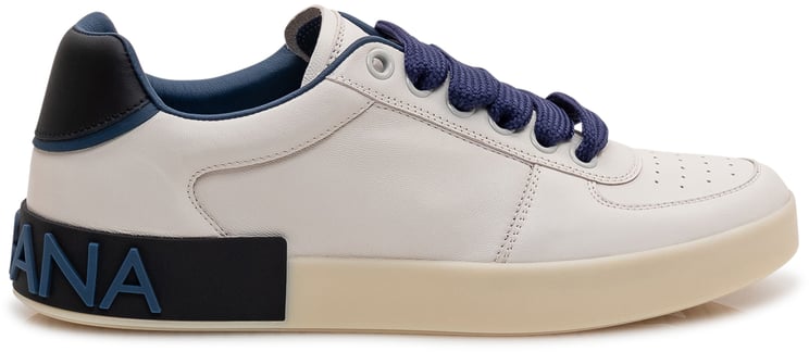 Dolce & Gabbana Sneaker Bassa Nappa con Logo Laterale