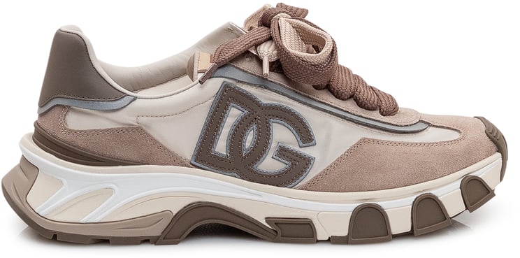 Dolce & Gabbana Sneaker Bassa con Inserti e Maxi Logo Laterale