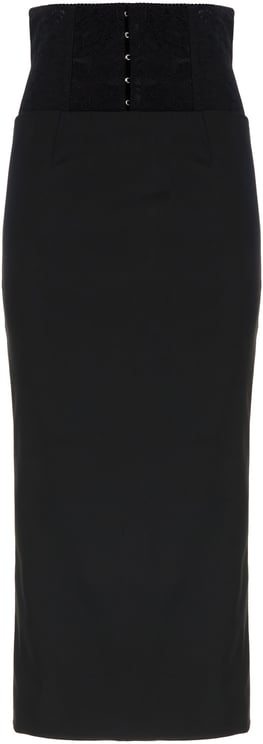Dolce & Gabbana Dolce&gabbana Black stretch viscose blend skirt