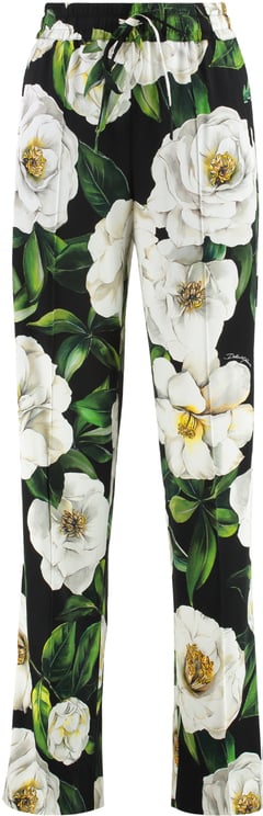 Dolce & Gabbana Printed silk pants