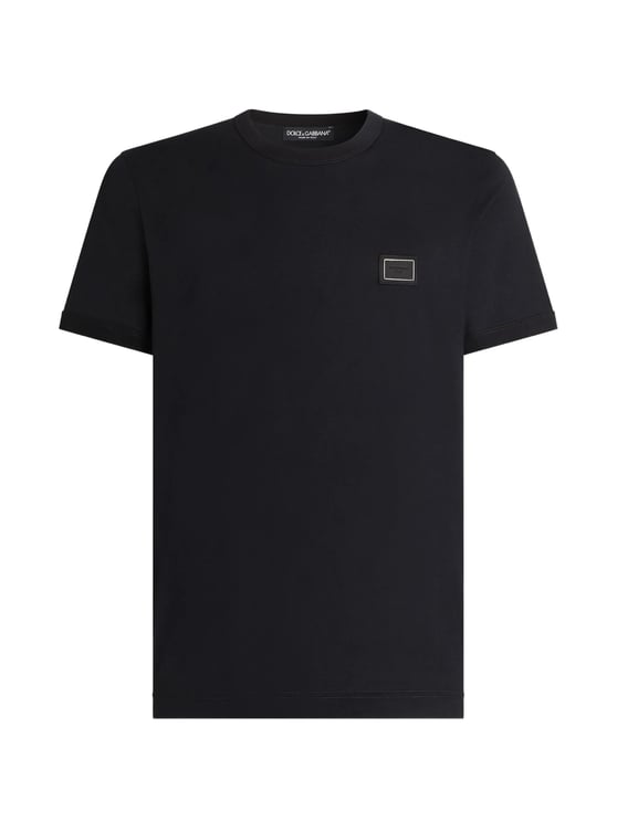 Dolce & Gabbana Regular Cotton Patch Chest T-Shirt