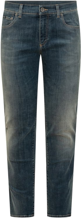 Dolce & Gabbana Jeans Cinque Tasche con Chiusura con Bottone