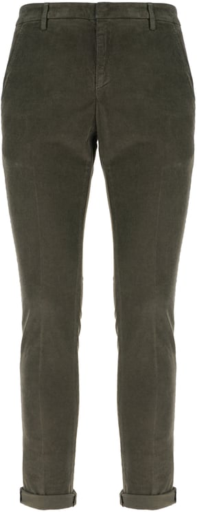 Dondup Dondup Olive green stretch cotton pants