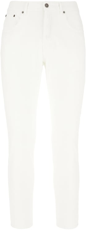 Dondup Dondup White stretch denim jeans