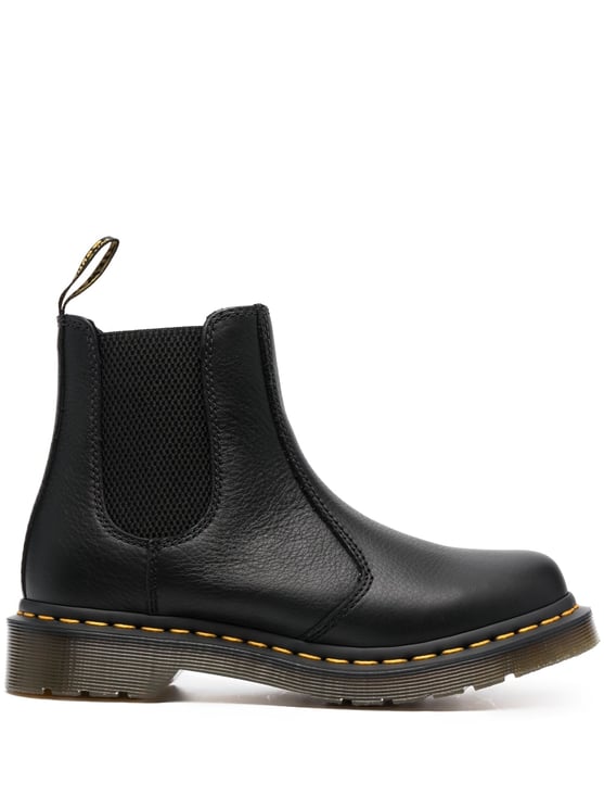 Dr. Martens Smooth Leather Ankle Boot With Elastic Side Panels