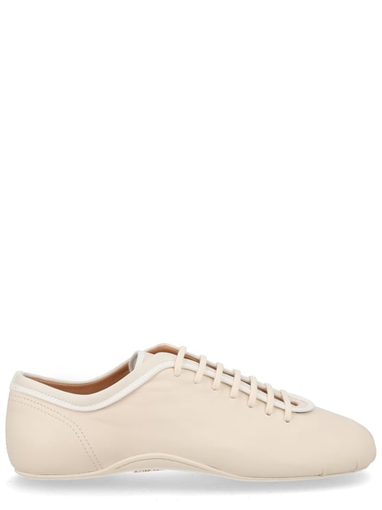Dries van Noten Neutrals Minimalist Rounded Toe Ballet Flats