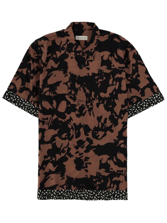 Dries van Noten Cassidye Viscose Abstract Printed Shirt