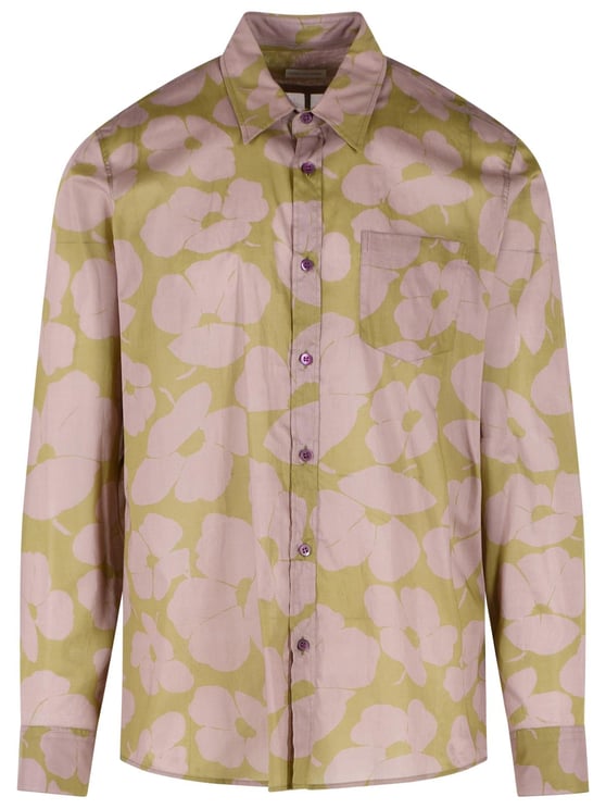 Dries van Noten Green Cotton Shirt