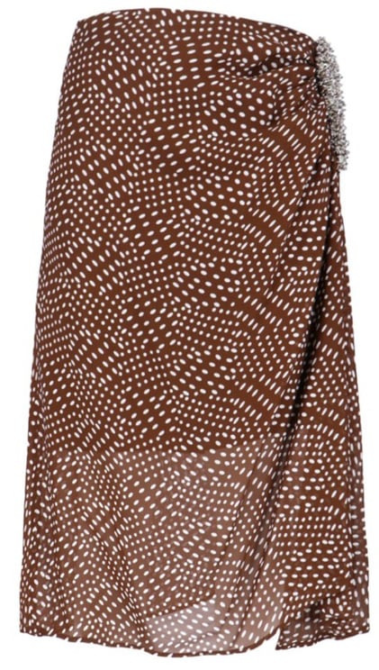 Dries van Noten Midi Skirt With Irregular Polka Dot Print