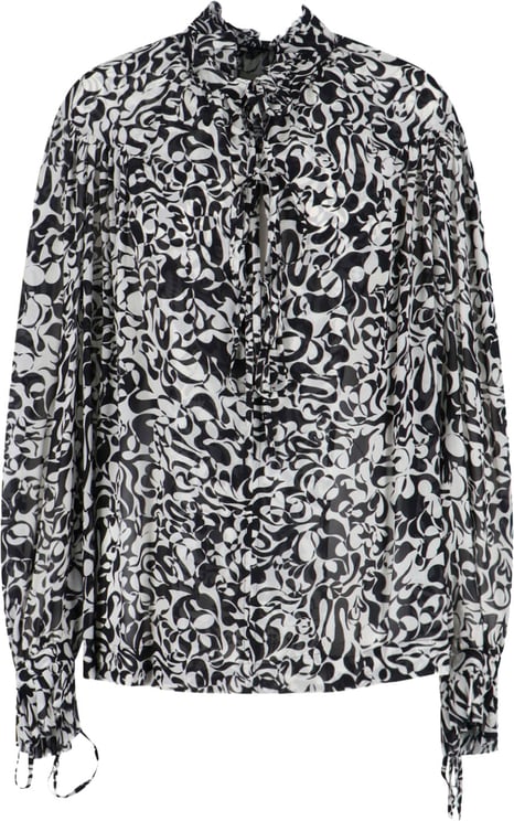 Dries van Noten Tailored Black Shirt With Structured Collar And Button-Down Front