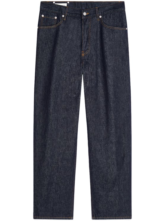 Dries van Noten Straight-Leg Dark Denim Trousers with Classic Five-Pocket Design