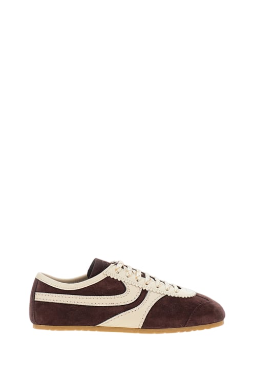 Dries van Noten Dark Purple Suede Low-Profile Sneakers