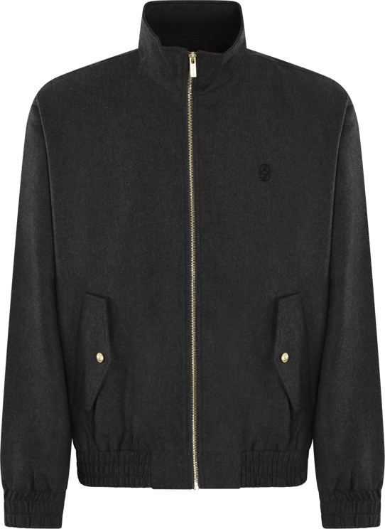 Drôle de Monsieur Heren Flanelle Trackjacket Grijs