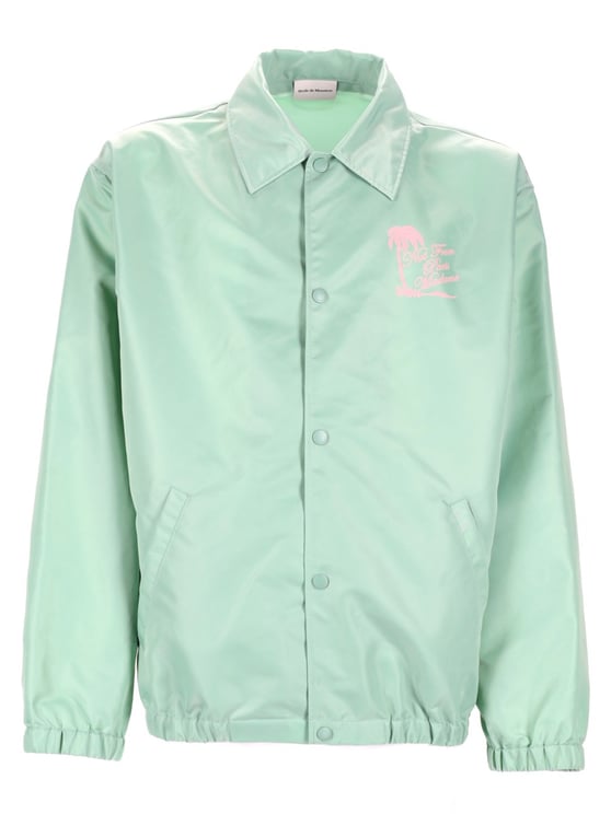 Drôle de Monsieur Mint Green Slogan Palmiers Jacket