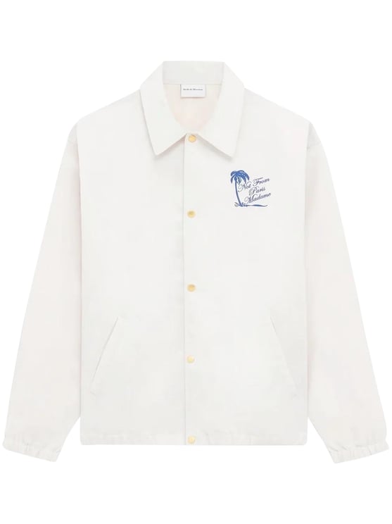 Drôle de Monsieur Beige Casual Jacket with Classic Collar