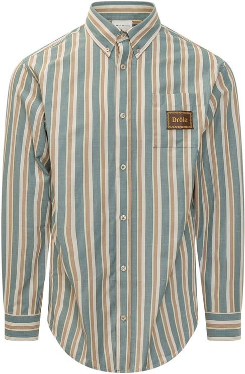 Drôle de Monsieur Camicia a Righe con Tasca sul Petto