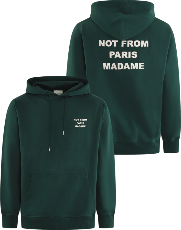 Drôle de Monsieur Heren Slogan Hoodie Groen