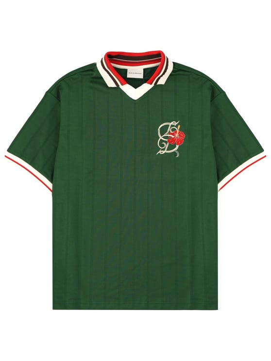 Drôle de Monsieur Green D Hibiscus Polyester-Blend Polo Shirt