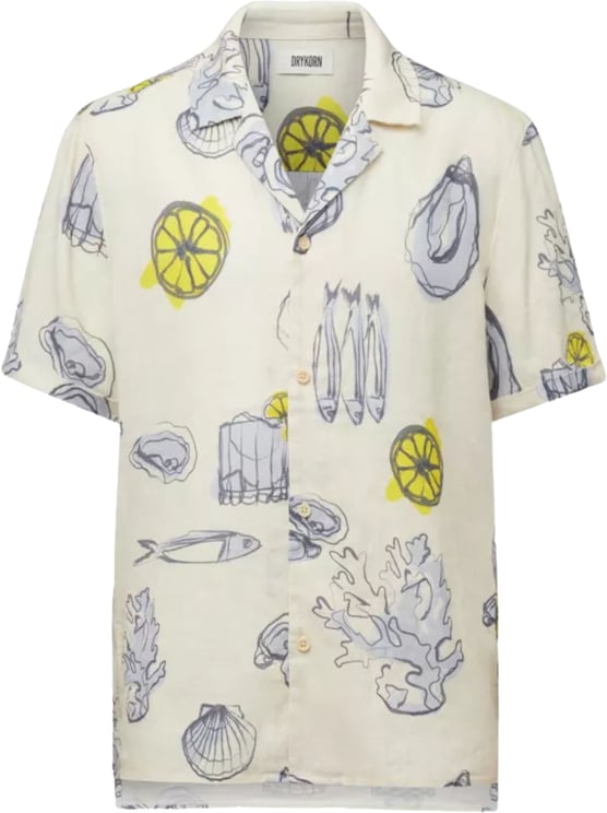 Drykorn Drykorn Bijan_2 Korte Mouw Overhemden Off White 152298 Bijan_2
