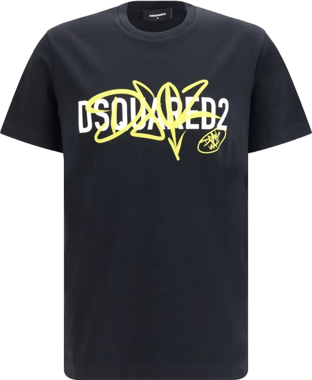Dsquared2 Contrasting Graphic Logo Cotton T-Shirt