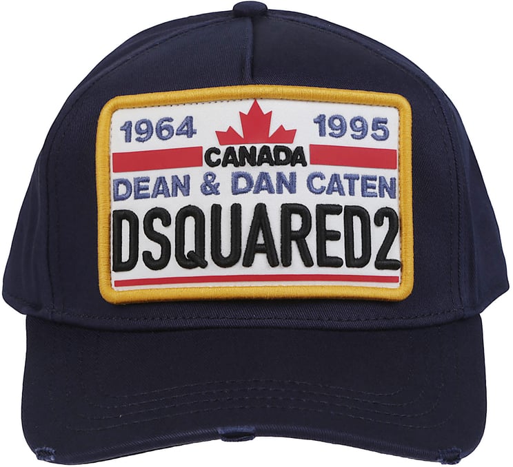 Dsquared2 Collegiate Logo Patch Baseball Cap Blue