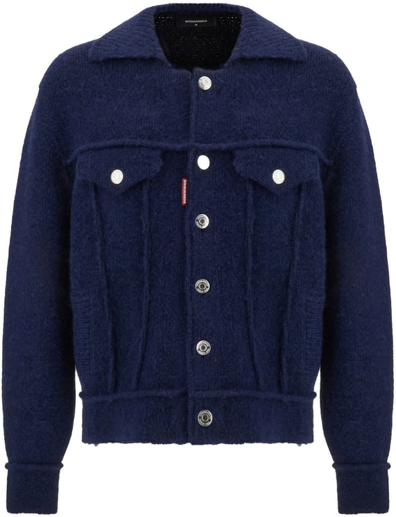 Dsquared2 Dsquared2 Blue wool blend jacket