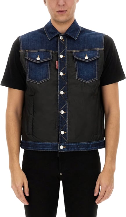 Dsquared2 Denim Puffer Vest