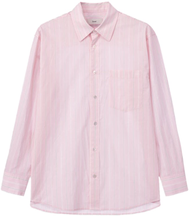 DUNST Camicia Unisex Oversized Striped Soft Rosa