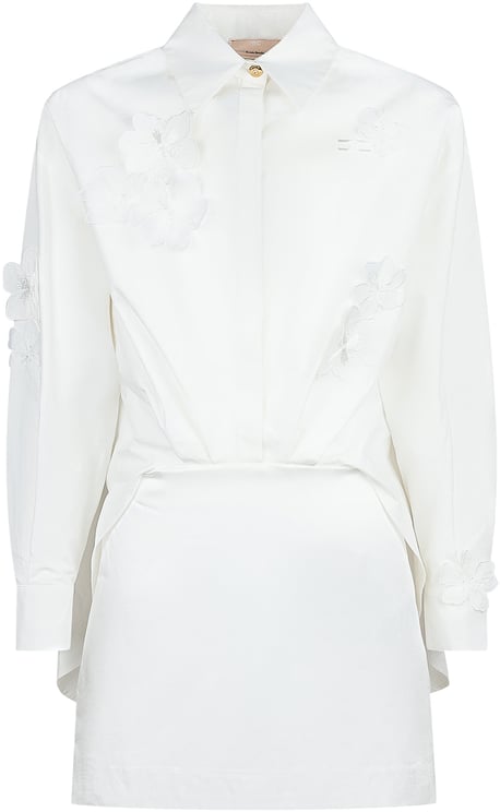 Elisabetta Franchi Abito Bianco con Fiori