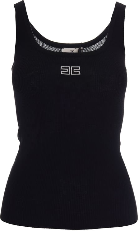 Elisabetta Franchi T-Shirts And Polos Nero/Burro