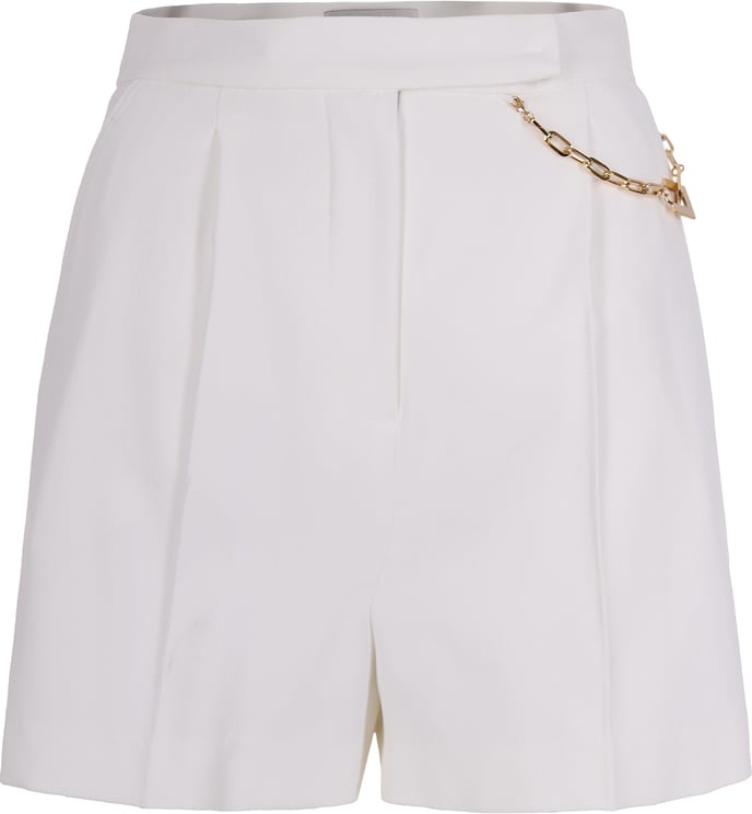 Elisabetta Franchi Gabardine Shorts With Jewel Logo