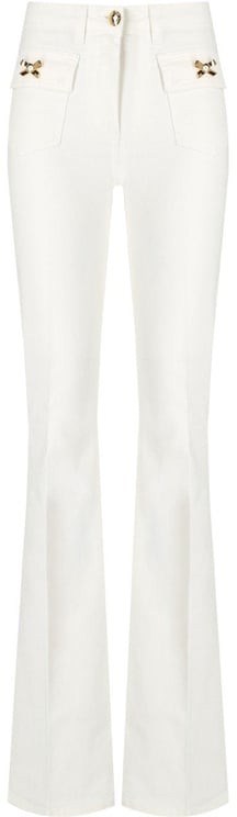 Elisabetta Franchi ELISABETTA FRANCHI IVORY COTTON JEANS
