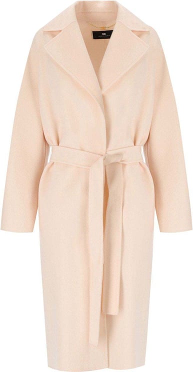 Elisabetta Franchi ELISABETTA FRANCHI BUTTER BELTED COAT