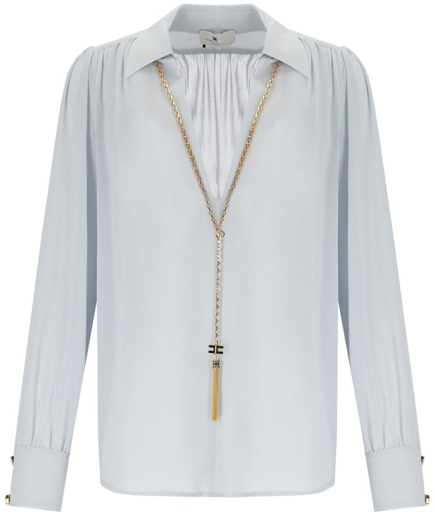 Elisabetta Franchi ELISABETTA FRANCHI STRALIGHT BLOUSE WITH NECKLACE