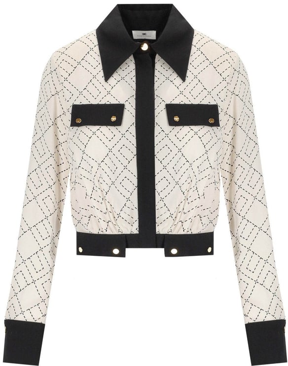 Elisabetta Franchi ELISABETTA FRANCHI MILK BICOLORED SHIRT