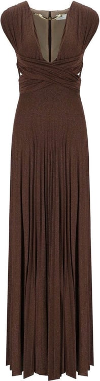 Elisabetta Franchi ELISABETTA FRANCHI RED CARPET COFFEE DRESS
