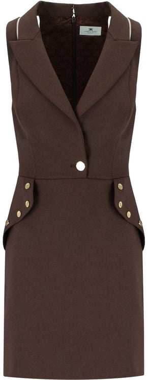 Elisabetta Franchi ELISABETTA FRANCHI COFFEE CUT-OUT DRESS