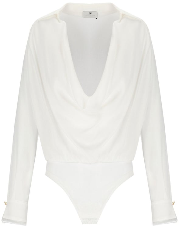 Elisabetta Franchi ELISABETTA FRANCHI IVORY BLOUSE-BODYSUIT