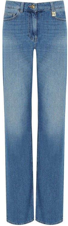 Elisabetta Franchi ELISABETTA FRANCHI LIGHT BLUE PALAZZO JEANS