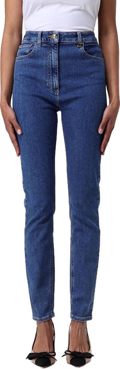 Elisabetta Franchi Elisabetta Franchi Blue Denim High-Waisted Jean