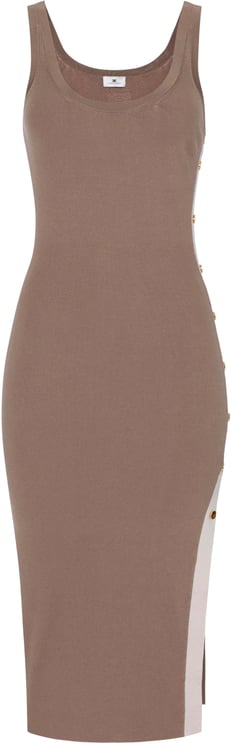 Elisabetta Franchi Elisabetta Franchi Women's Knitted Dress Jurken Bruin Am03s61e2