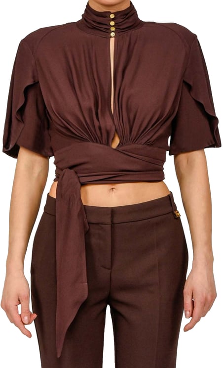 Elisabetta Franchi Shirts Brown