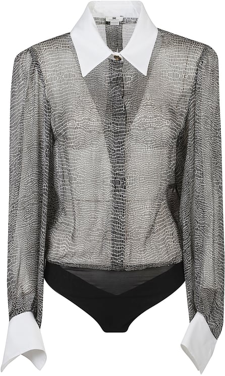 Elisabetta Franchi Long Sleeve Shirt Body Black
