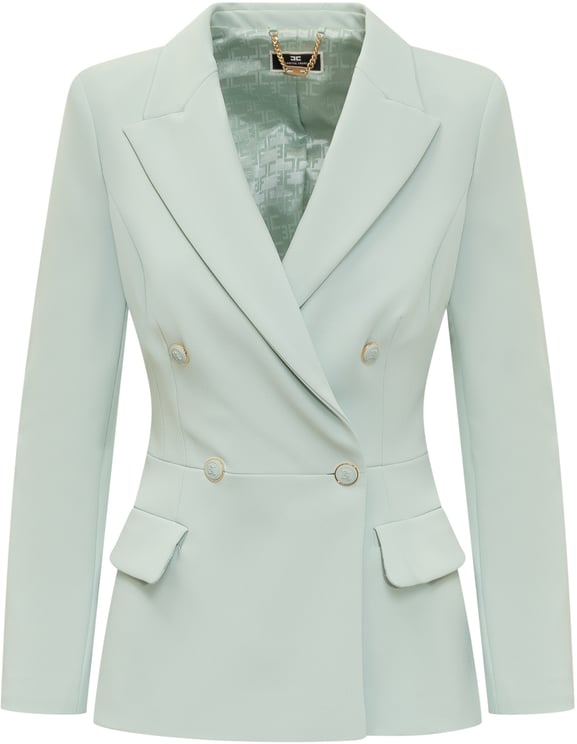 Elisabetta Franchi Blazer in Crêpe con Taglio in Vita
