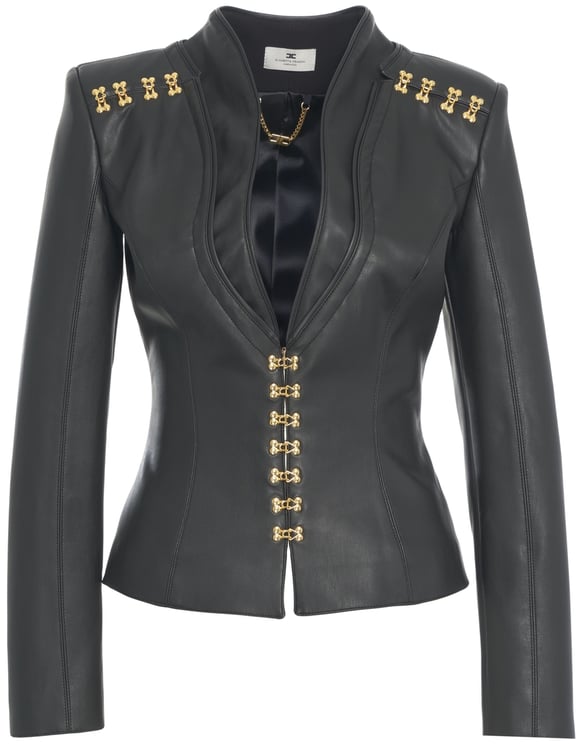 Elisabetta Franchi Blazer con ganci gioiello