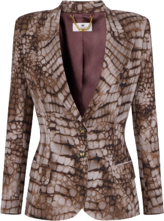 Elisabetta Franchi Jackets Brown