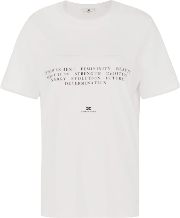 Elisabetta Franchi T-Shirts And Polos Gesso