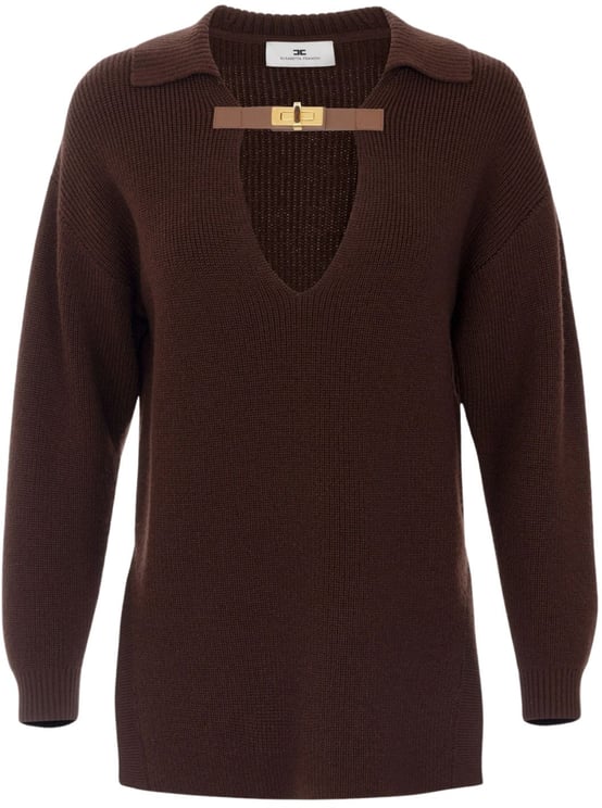 Elisabetta Franchi Sweaters Coffee