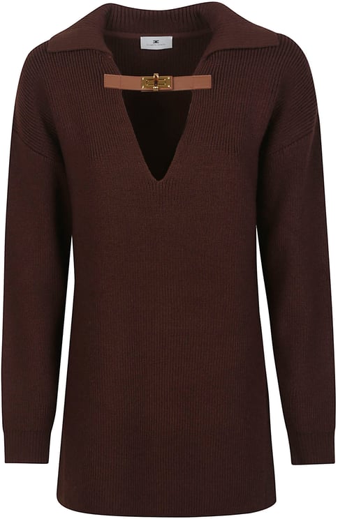 Elisabetta Franchi Tricot Sweater Brown