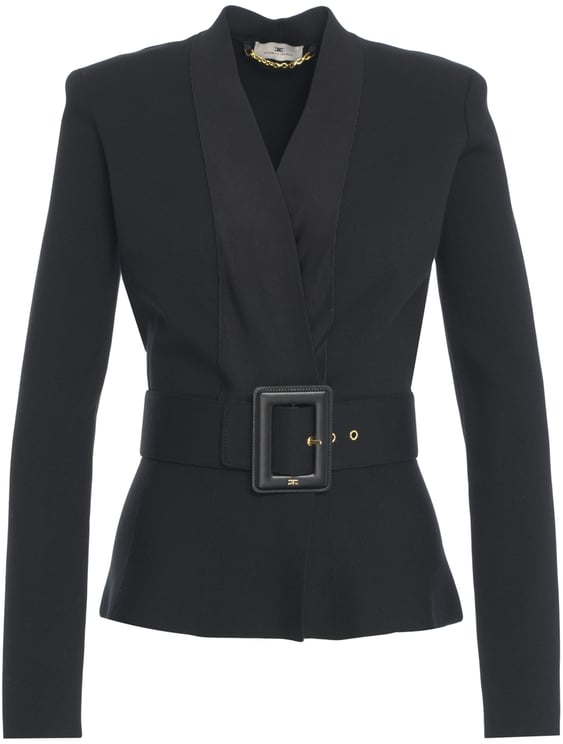 Elisabetta Franchi Blazer con cintura in vita